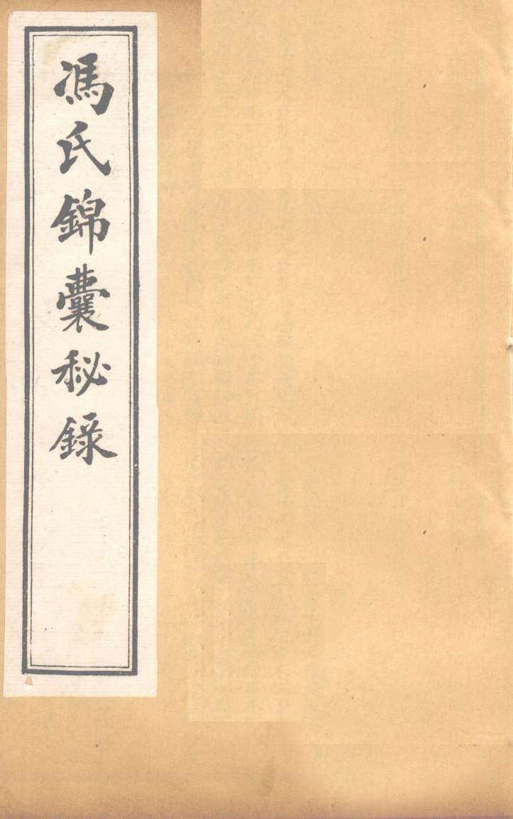 冯氏锦囊秘录杂症大小合参  卷18、卷19